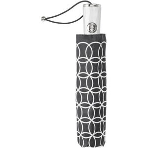 NWT Totes Black and White Geometric Compact Umbrella